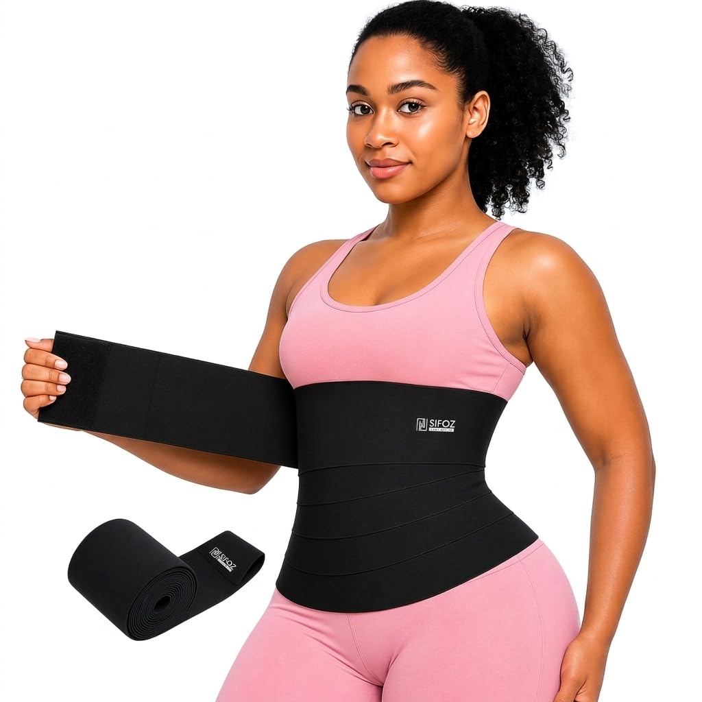 Sifoz Free Size Slim Belt For Women Belly Fat Elastic Waist Shaper For Weight and Flat Belly Tummy Reduction Belt For After Delivery Slimming Tummy Fat Waist Shape Wear And Hips Trainer Slim Stomach-picture-36