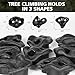 TOPNEW 18PCS Ninja Tree Climbing Holds and 6 Sturdy Ratchet Straps for Kids Tree Climbing, Large Climbing Rocks for Outdoor Ninja Warrior Obstacle Course Training