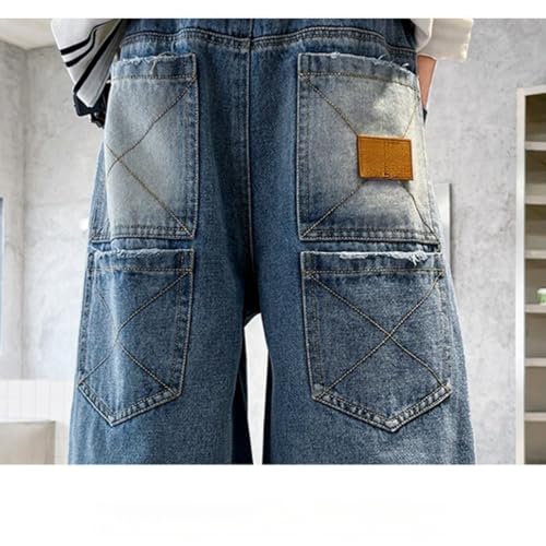 Girls Baggy Wide Leg Jeans Elastic Waist Loose Denim Pants Multi Pockets Casual School Athletic Pants Loose Trousers2