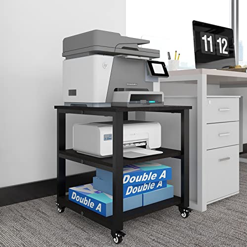 Image of Natwind 3 Tier Laser Printer Stand,20''x20'' Side Table for Printer, Black