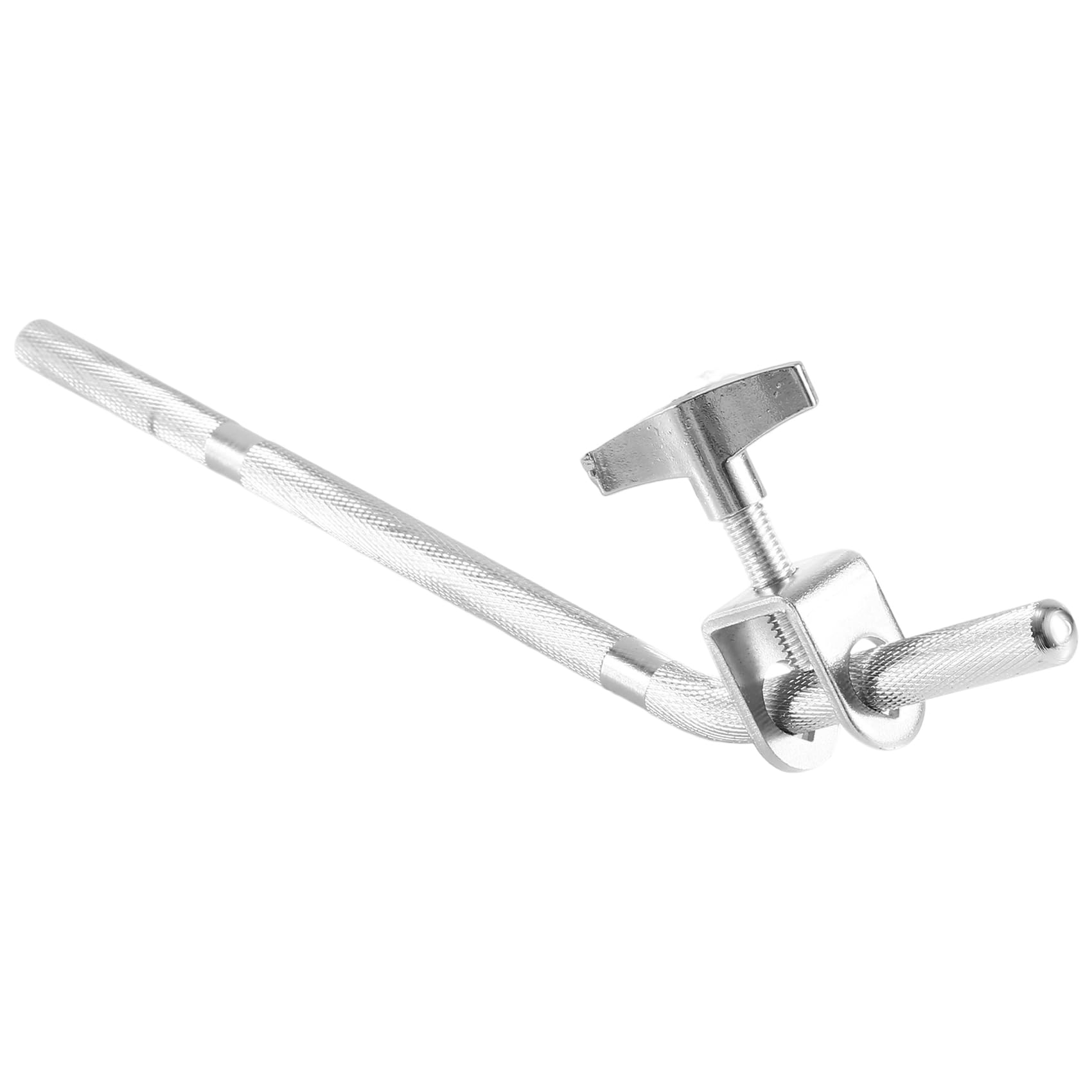 1 Stück Cowbell Halter Cowbell Extension Clip Silber Metall Cowbell Retainer Lock gebogene Trommel Verbindungsstangen