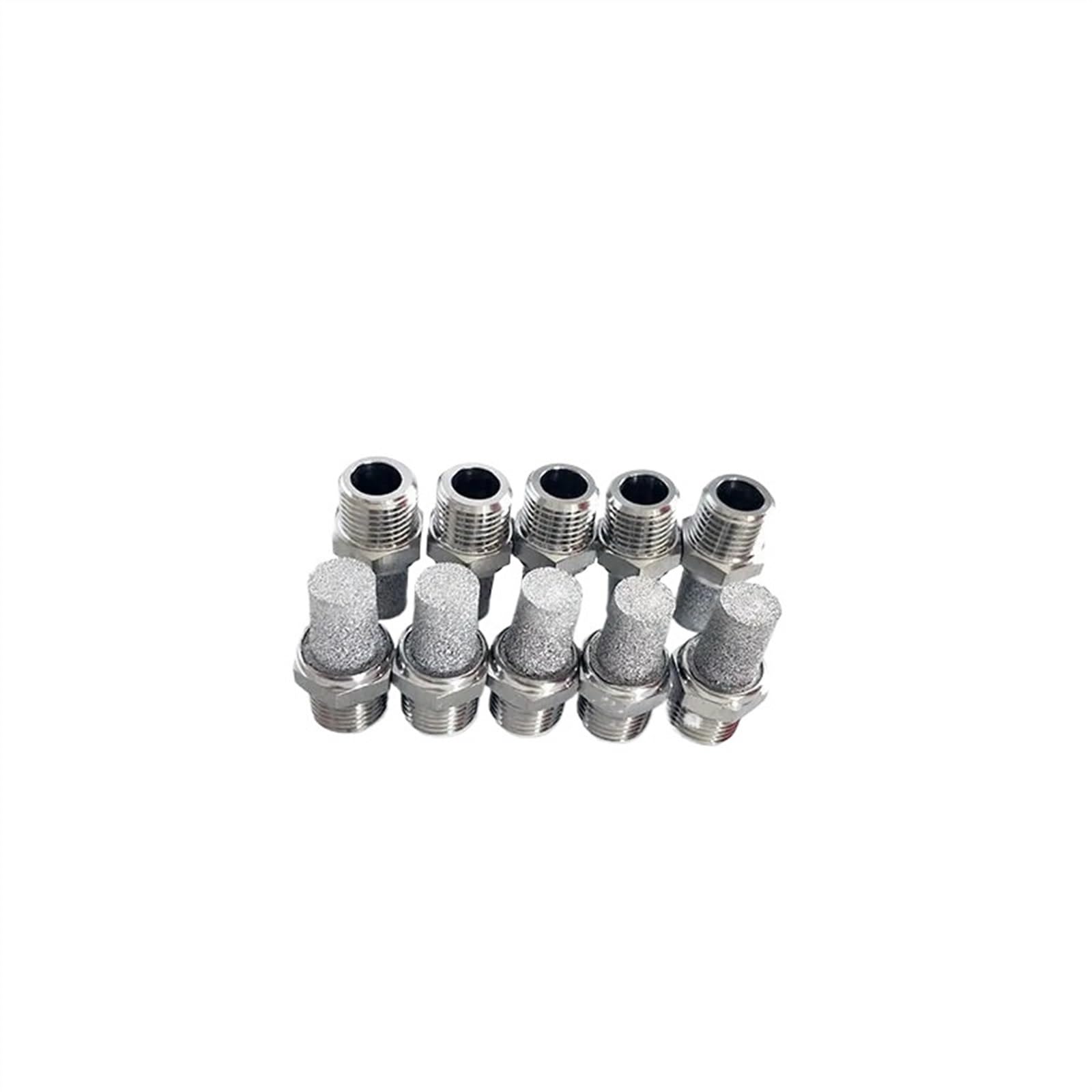 Silencieux pneumatique en Acier Inoxydable, 10 pièces/lot, pièces de Cylindre de Valve 1/8 1/4 3/8 1/2 SS304(BSL SSA06G Thread1-8)