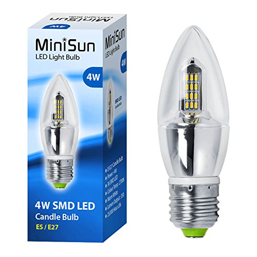 MiniSun - Lampadina fiamma/a candela chiara 4w LED...