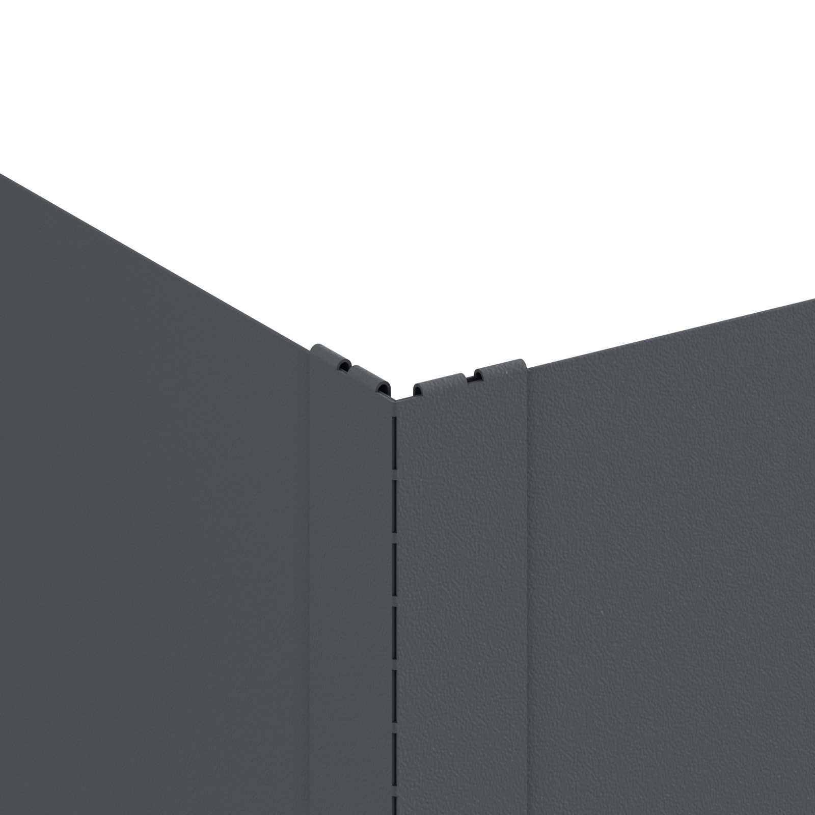 Lot de 4 bordures de pelouse - 100 x 60 x 20 cm - En acier - Anthracite - Pour chemin de jardin
