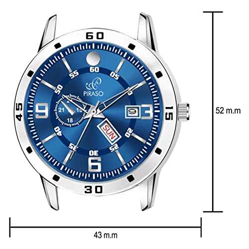 Image of PIRASO Analog Day and Date Working Display MESH Strap Watch for Men & Boys