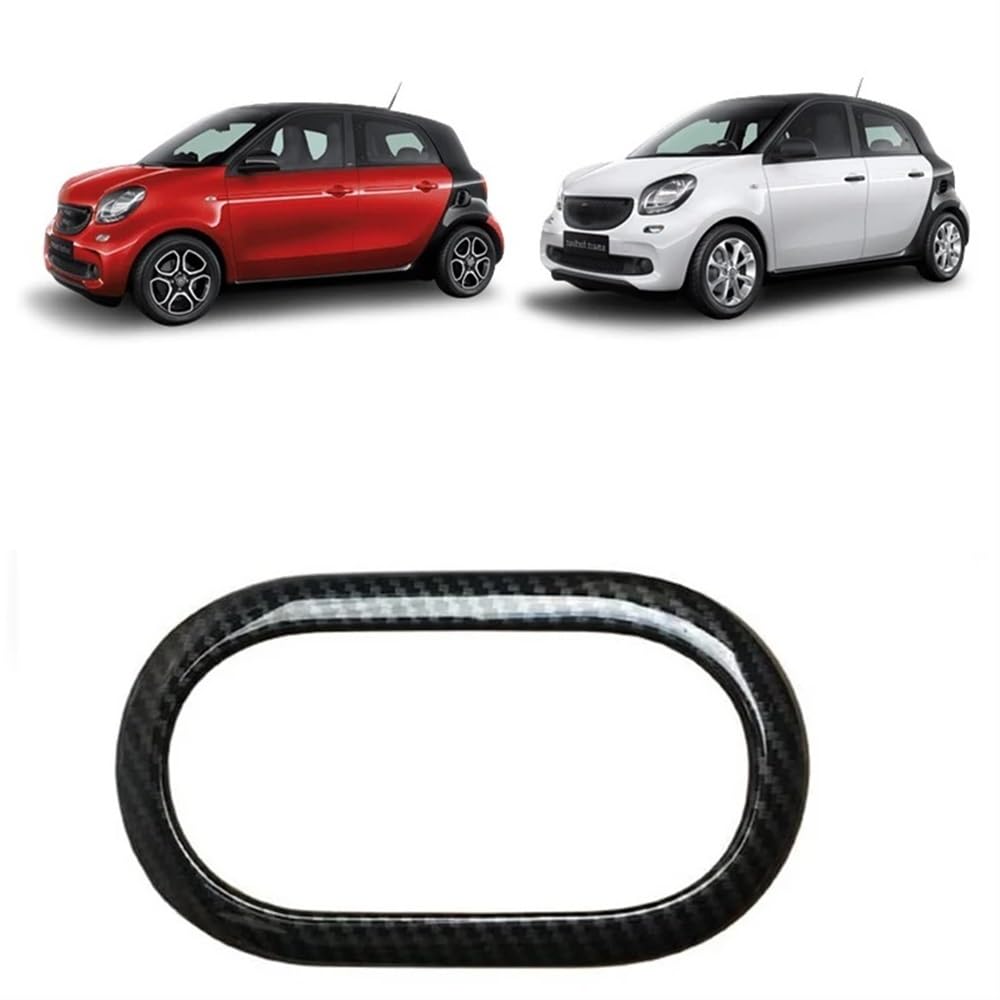 OUKENS Rivestimento della maniglia della portiera, adesivo protettivo per maniglia interna in fibra di carbonio per auto decorativo per Smart Fortwo