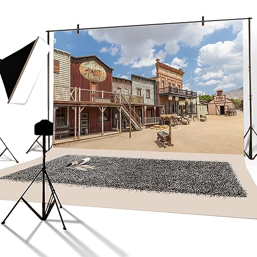 YongFoto 3x2m Photography Backdrop Far West Country Cowboy House Western Photo Background Backdrops for Photography Photo Shoots Party Adults Wedding Personal Portrait Photo Studio Props Vinyl - Image 2