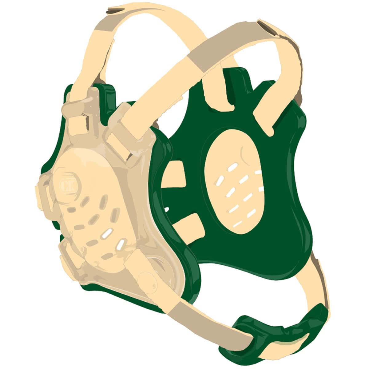 Cliff Keen F5 Tornado Headgear - Vegas Gold/DARK GREEN/Vegas Gold