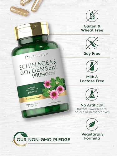 Carlyle CL16944 Echinacea Goldenseal Capsules | 110 Count | Vegetarian thumb #4