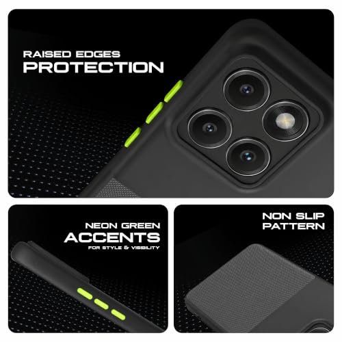 Image of AIBEX Premium Back Cover Case Compatible for Motorola Edge 70 Pro Plus 5G / Motorola Edge 70 Pro 5G|Scratch & Drop Tested Shockproof Matte Texture Case with Soft Microfibre Lining|Slim Fit - Black