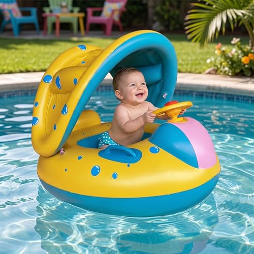 Flotteur de natation pour bébé 0 à 1 an protégeant du soleil