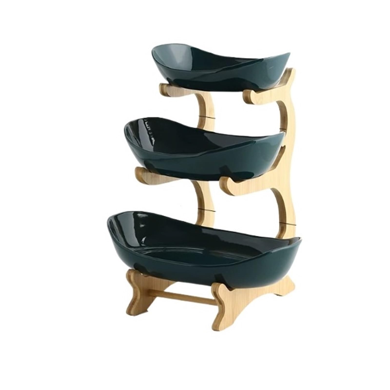 HLHLOP777 Dessert Stand Modern Minimalist Ceramic Tiered Cake Stand, Perfect For Serving Snacks, Desserts, And Tea Treats Cupcake Stand Serving Tray(Large)