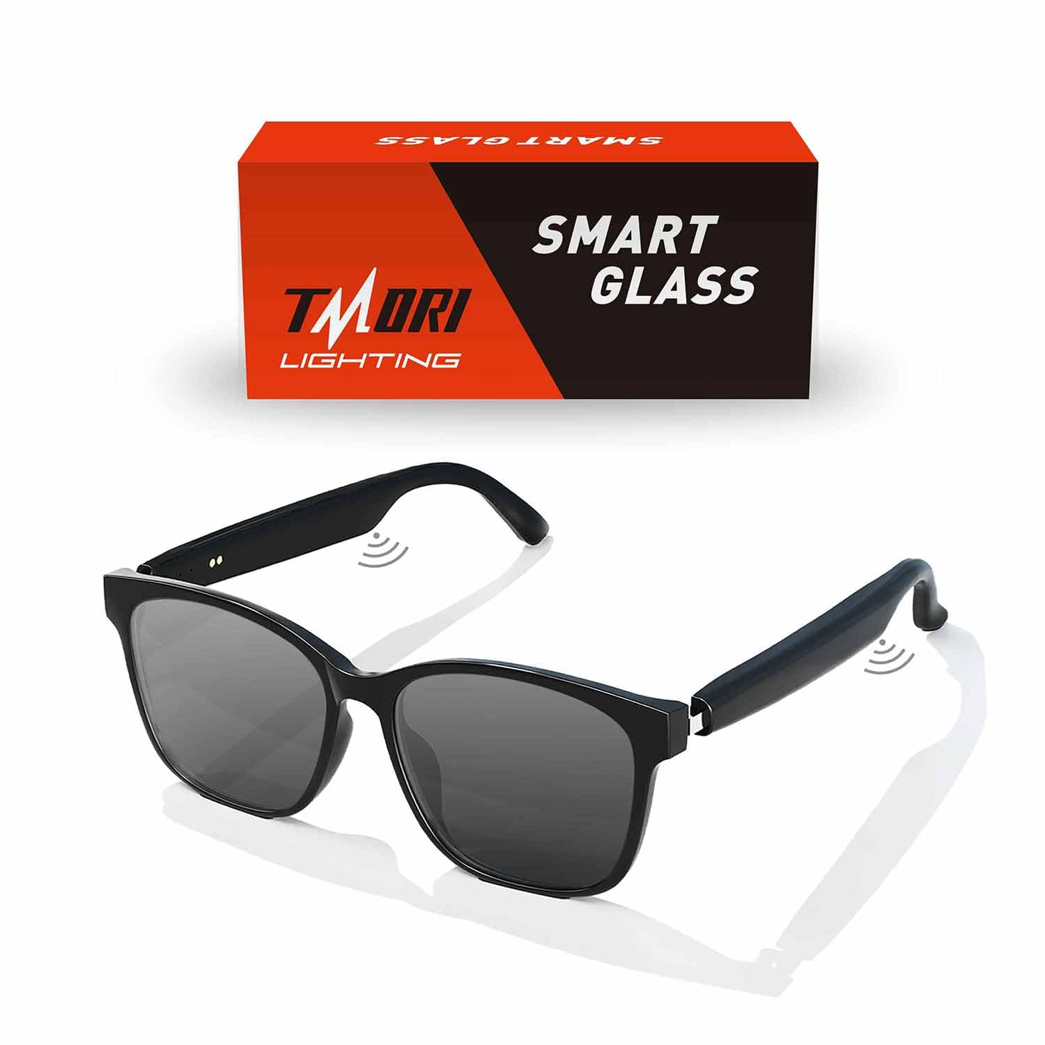 Smart Glasses Bluetooth Sunglasses Blue Light Lenses Remote Shooting Open Ear Mic Speakers Hands-Free Calls Magnetic Charging UV