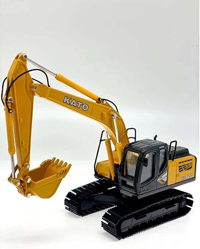Miniatura 5 de Modelo a escala ND 1:50 Kato 820 Modelo de excavadora hidráulica amarillo fundido a troquel aleación de zinc brazo brazo cubo elevar columpio móvil