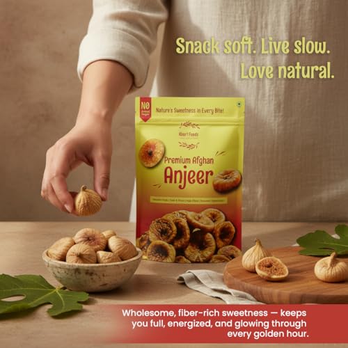 Image of Khari Foods Premium Afghan Figs, Vacuum Anjeer Dry Fruits, High Fiber, Immuntiy Booster, No Added Sugar