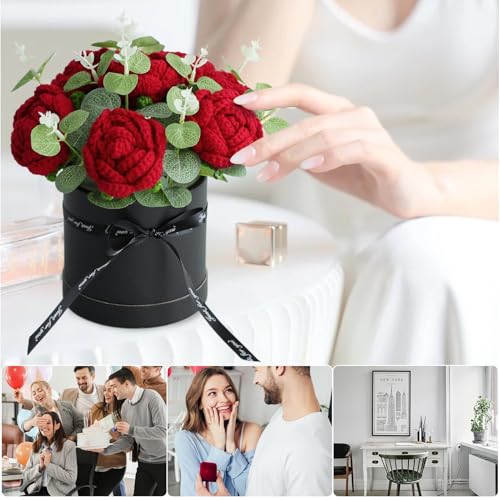 Fleurs décoratives crochetées main pour une élégance durable