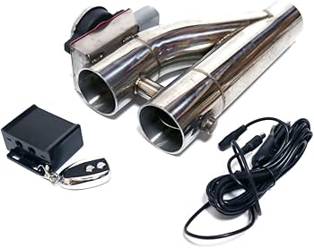 Amazon | 57mm マフラー可変バルブ デュアルバタフライ バイパス