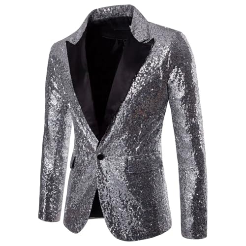 Men's Suit Round Sequin Pocket Single Row Button Stage Show Dance Casual Men Blazer4