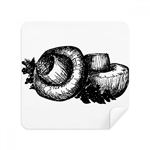 Chiffon de nettoyage pour verres et smartphones style nature champignon en daim