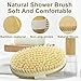 Bamboo Dry Body Brushes,Dry Body Scrubber for Dry Skin, Blood Circulation, Cellulite Treatment,Drying Brush Suitable for All Kinds of Skin with Soft and Stiff Bristles