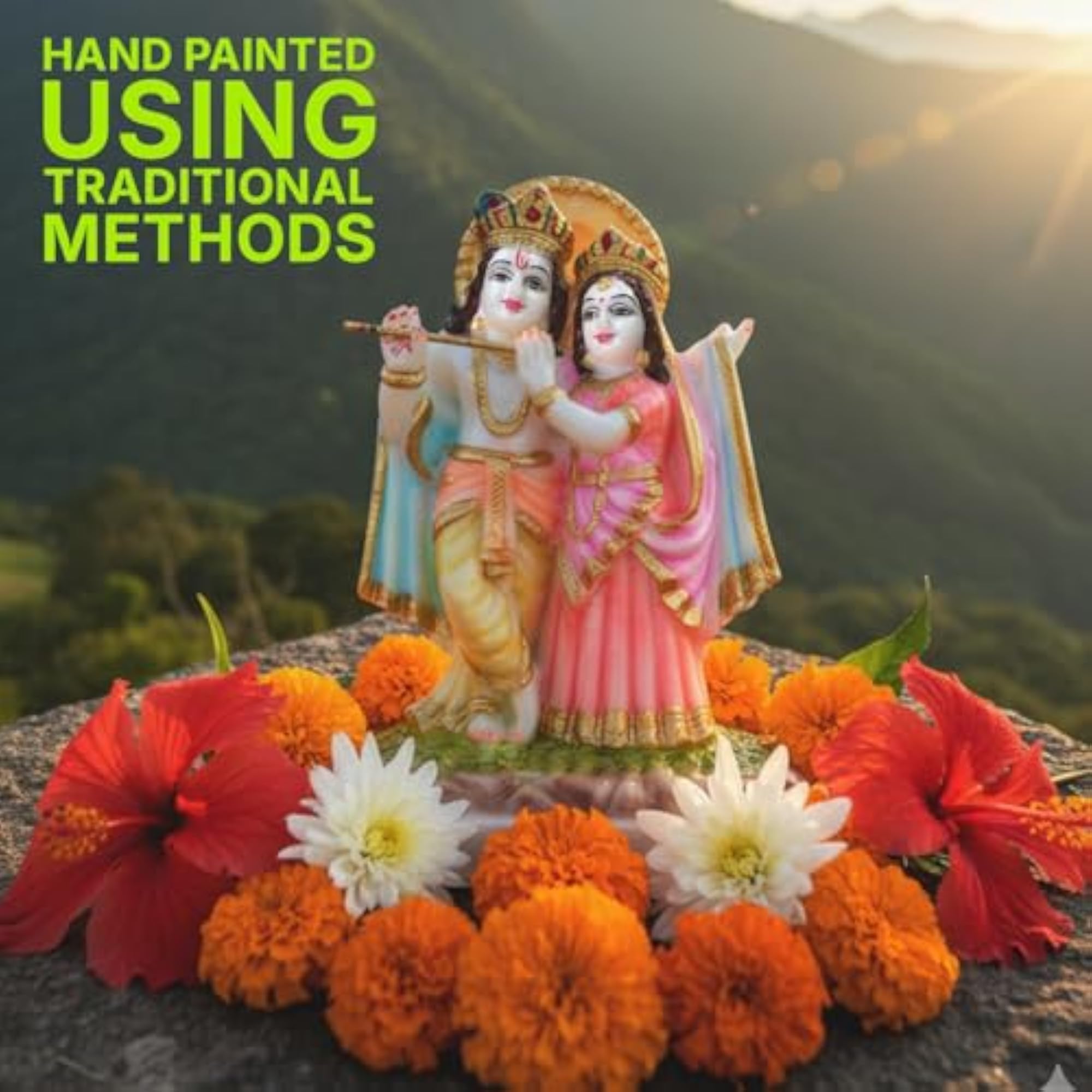 Shree Radha Krishna Idol, Marble Powder Murti