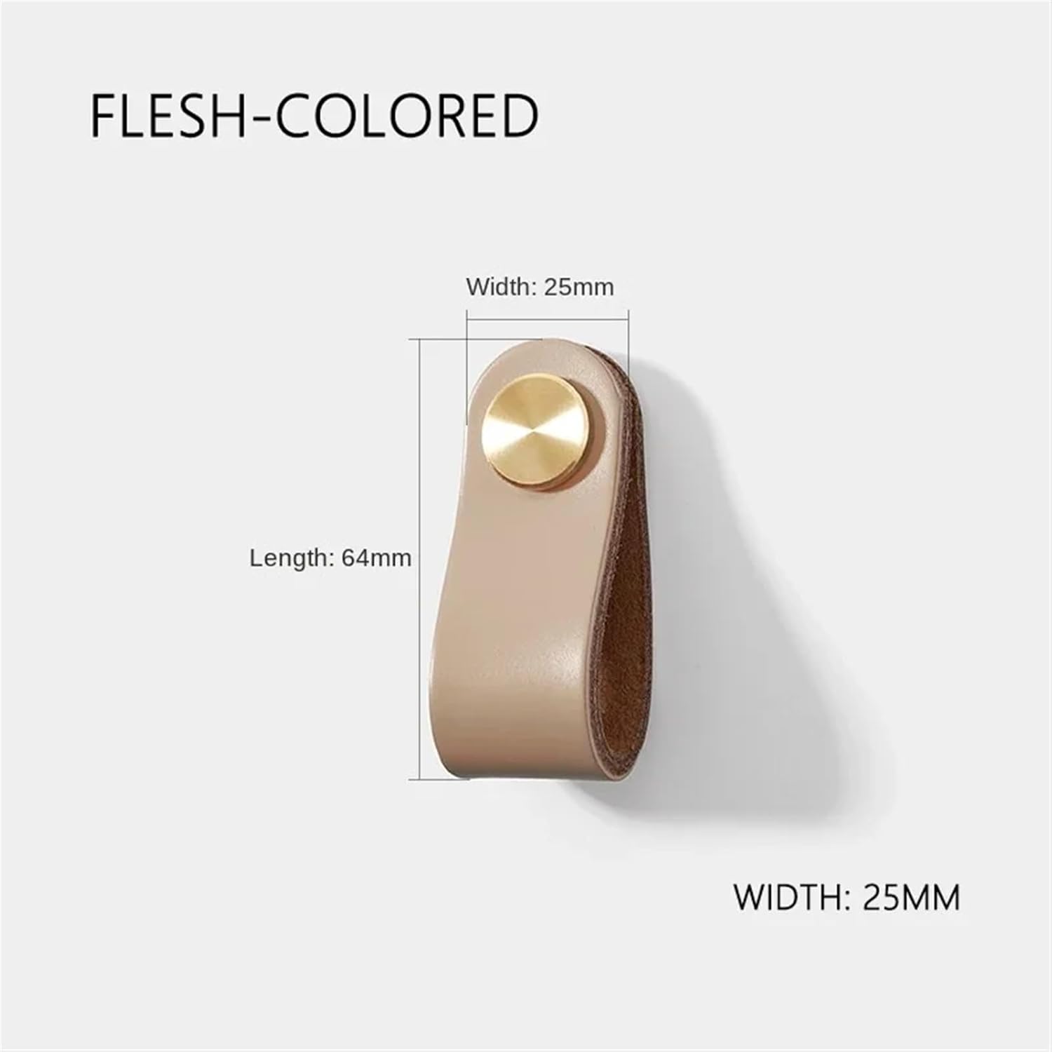 Leather Handle Multiple Color Kitchen Cabinet Door Knobs Wardrobe Drawer Pull Cupboard Furniture Handle 96/128/160mm 1/6/10Pcs (Color : 07-128mm, Size : 1PCS)