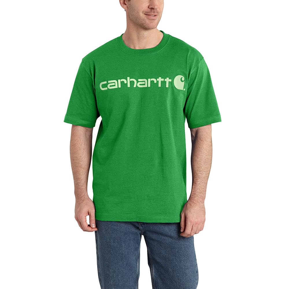 loose fit heavyweight short sleeve logo graphic t shirt