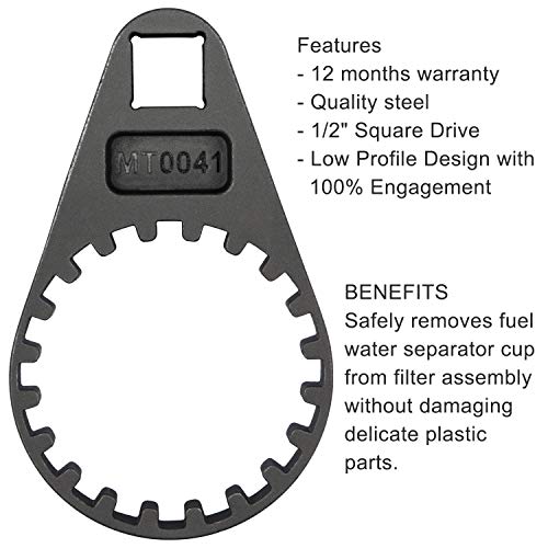 Fuel Water Separator Wrench for Yamaha 2006-2020 with 6P3-WS24A-01-00 Filter YB-ACC04