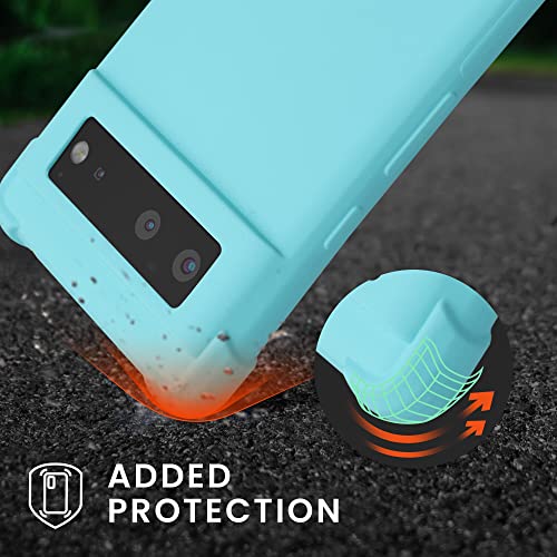 Kwmobile Crossbody Case Compatible With Google Pixel 6 Case - Tpu Silicone Cover With Strap - Light Blue #TOP1