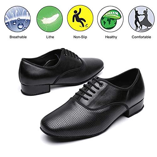 Men's Black Ballroom Latin Performance Shoes Waltz Modern Dancing Practice Shoe 10.5 M Us Men #TOP1