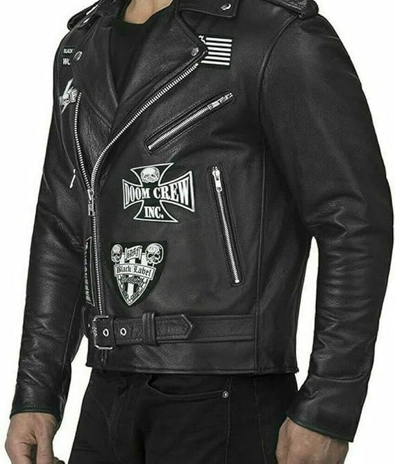 Black Label Society Skull Patch Motorcycle Vest For Men – Real Leather Biker Jacket For Rock & Metal Fans3