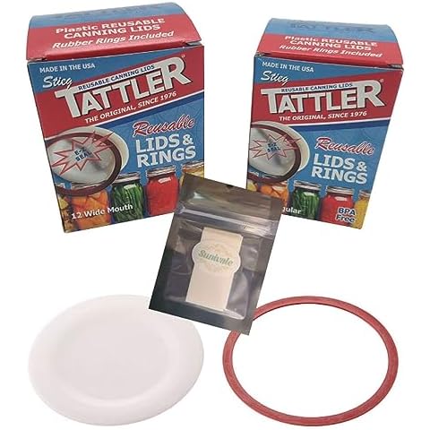 SUNIVALE Reusable Canning Lids Bundle Cover