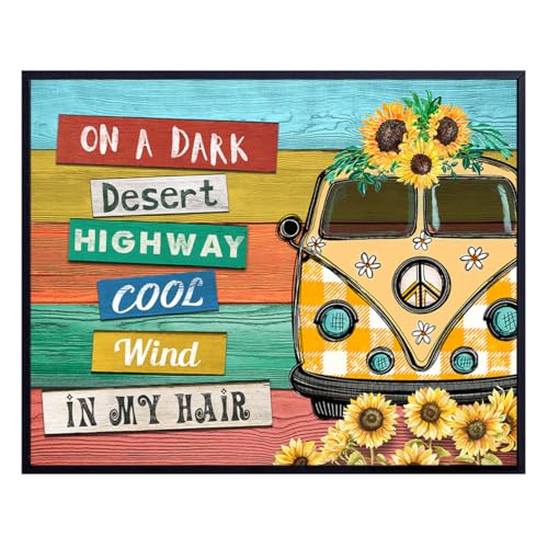 Boho Hippie Wall Decor - Positive Quotes Wall Art -...