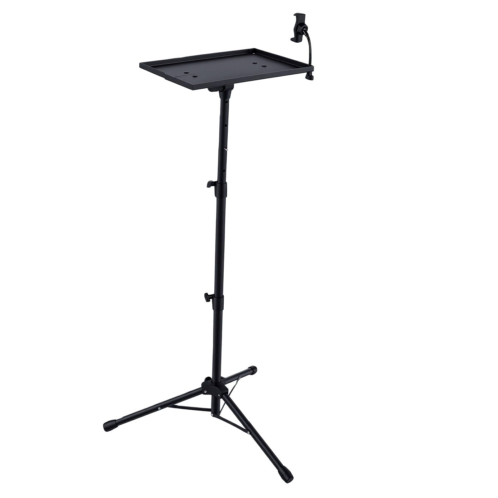 Cryfokt Soporte Trípode Ajustable en Altura para Proyector, Bandeja Inclinable 180° for Hogar, Oficina, Aula y Escenario