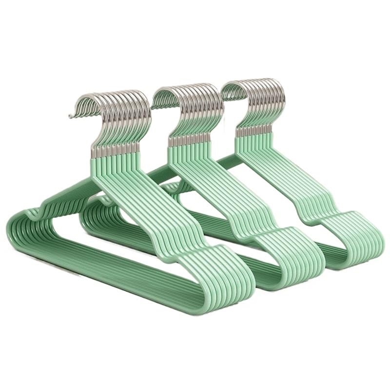 Cintres de Costume en Caoutchouc antidérapants et Non marquants for vêtements Lourds, Manteaux Pantalons, Organisation Placard(10pcs Green)
