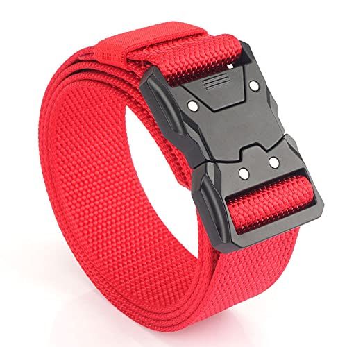Men's Tactical Belt,Military Utility Belt Nylon Web Rigger Belt Work Belt with Heavy-Duty Quick-Release Buckle