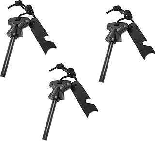 3 Pieces Flint Rods,Fire Starter,Flint Fire Starter Kit,Magnesium fire Starter,Ferrocerium Ferro Rod,fire Steel,with Magnesium Flint Outdoor Camping Emergency Survival Tool
