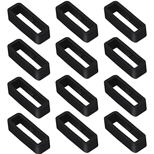 Vicloon Soporte para Correa de Reloj   12pcs Retenedor de Silicona de Anillo con Hebilla para Pulsera Inteligente