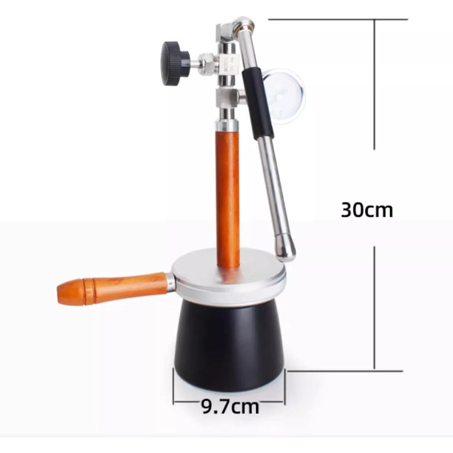 Espumador de leche, vaporizador comercial con boquilla de 3 orificios y manómetro, perfecto para picnics y campamentos al aire libre.