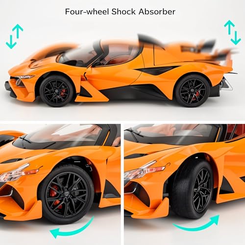 Image of Die-Cast Sports Supercar Model 1:32 Scale | Pull Back Racing Car with Openable Doors, Light & Sound | Metal Luxury Car Toy for Kids Boys 3+ Collectible Gift