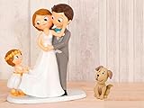 Esta graciosa colección contiene múltiples combinaciones de los novios con niñ@ y mascotass