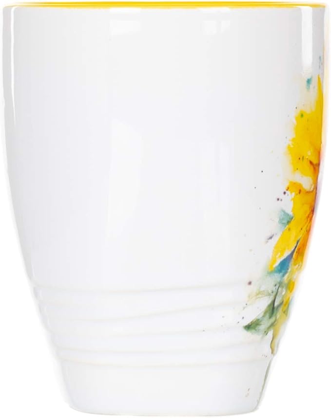 Taza de cerámica DEMDACO con diseño de girasol multicolor miniatura 5