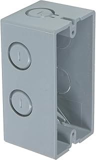 Thomas & Betts Carlon B112HB Handy Outlet Box, 1 Gang, 4-Inch Length by 2-1/8-Inch Width by 1-7/8-Inch Depth,Gray,CARB112HB