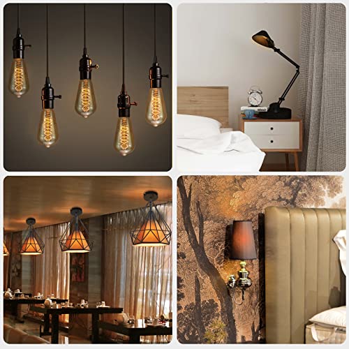 Kewanno St64 Edison Incandescent 40W Dimmable Decorative E26 E27 Warm Light Vintage Light Bulbs For Outdoor Light Socket, Chandelier, Light Fixture, 4 Pack #TOP6