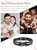 Jovivi Personalisiertes Lederarmband für Herren Armband mit Namen Graviert geflochten Echtleder Wickelarmband mit Magnetverschluss Personalisiert Geschenke für Bester Freund Papa Opa Mann (Schwarz) #2