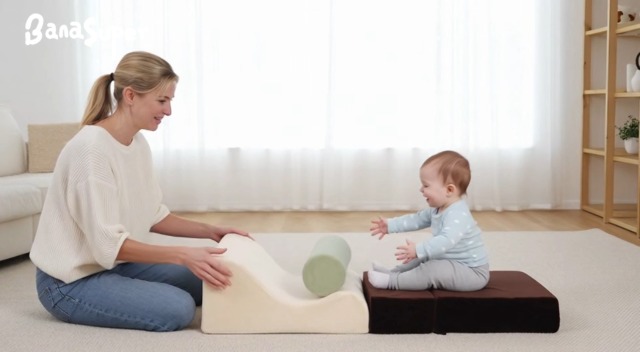 Parcours De Motricité Parcours Motricité Enfant BanaSuper - 6 Blocs Mousse Avec Velcro, Antidérapants Et Lavables (Multicolore) Piscine A Balle Pour Bébé