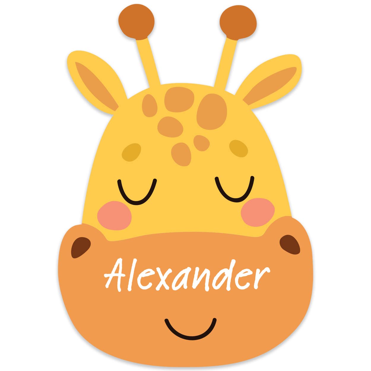 Paper Themes Giraffe Personalised Shaped Placemats (Giraffe)
