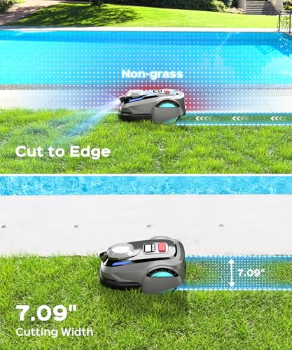 Image of YARDCARE N1600 PRO Wireless Robotic Lawn Mower, RTK & Vision Navigation, Up to 0.4 Acre Coverage, Smart App Control, Multi-Zone Mapping, Systematic Mowing Robot