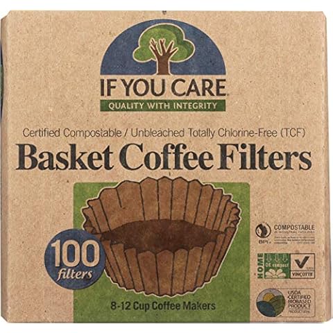 If You Care 17504 Basket Coffee Filter, Fits 8-12 Cup Drip Coffee Makers, 100 Pieces Cover