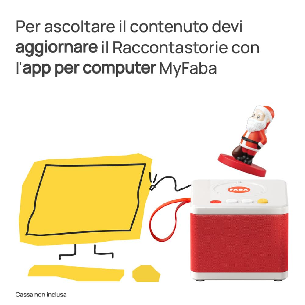 FABA Personaggio Sonoro – Waiting for Christmas – Canzoni per bambini 1+ anni - Ascoltabile con il Raccontastorie e FABA+, gioco educativo, versione Italiana